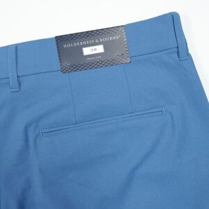 NEW Holderness & Bourne‎ The Harwood Short Mens 38 Blue Performance Golf Shorts